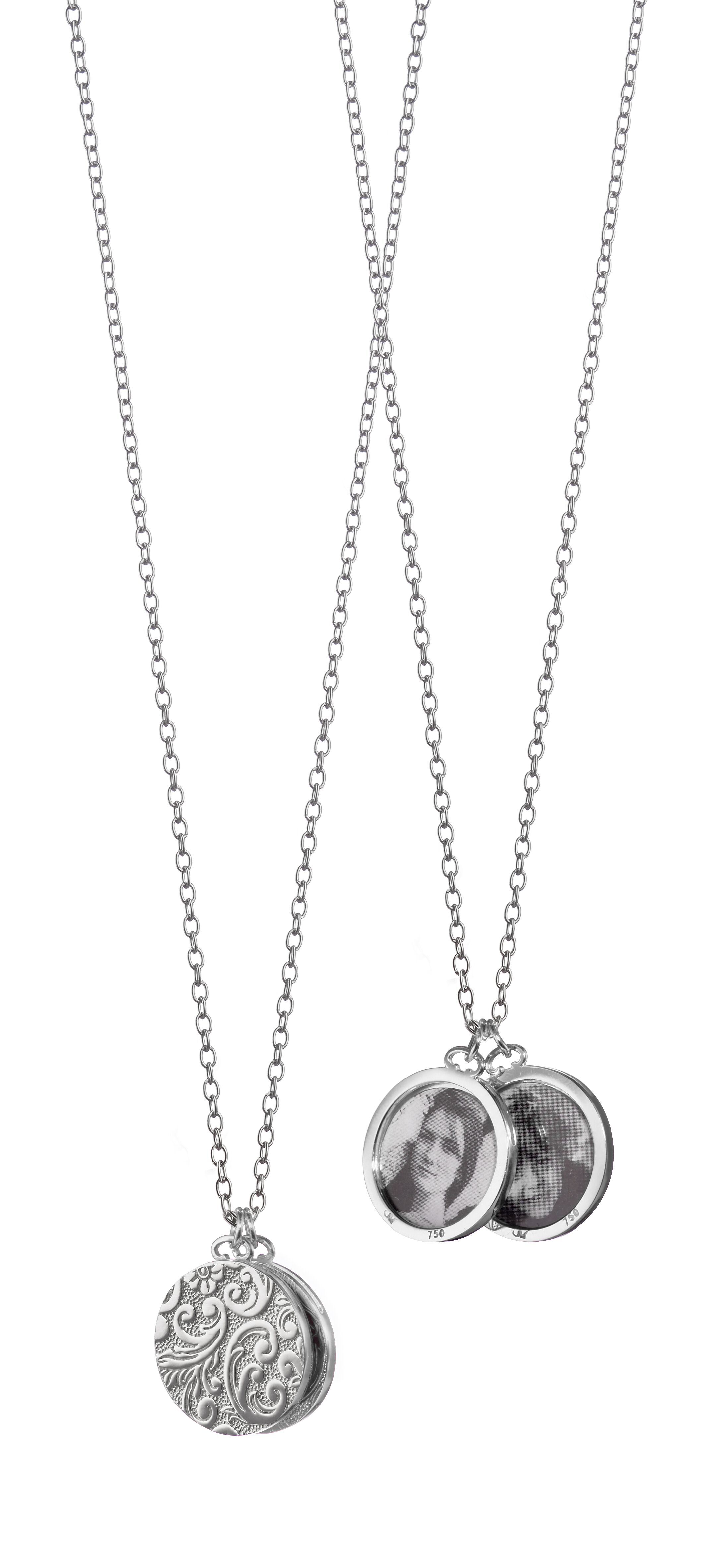 This jaw-dropping sterling silver locket brought to you by Monica Rich Kosann brings marvel and refinement. It features two ¾” images cases in a lovely floral pattern and comes with a 30" oval link chain. Floral Locket