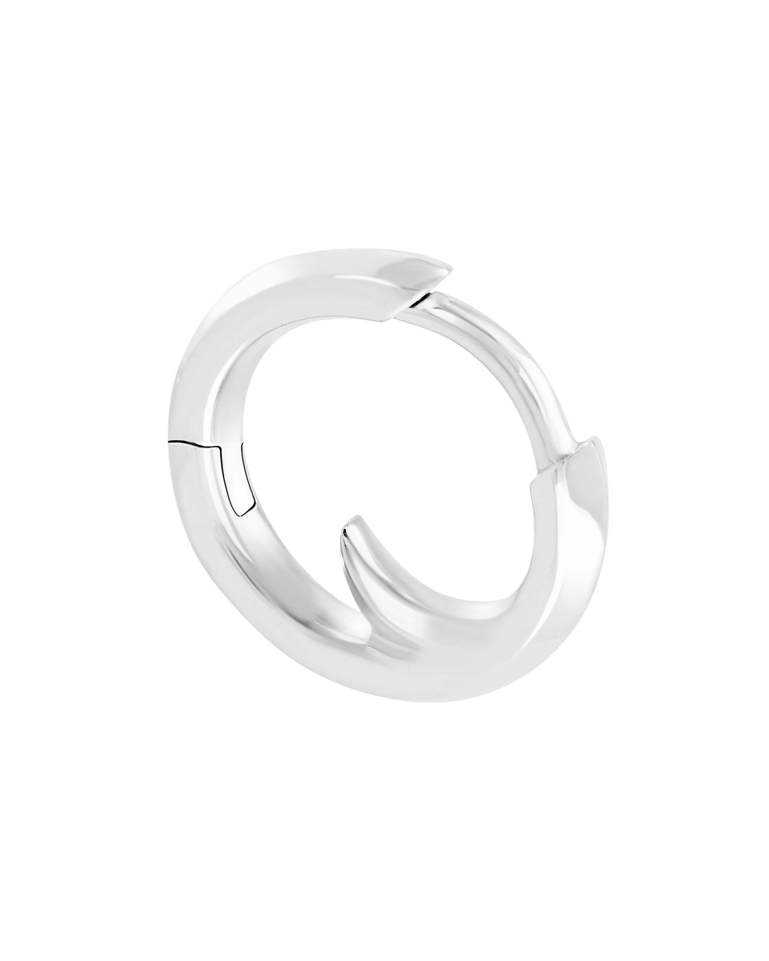 Thorn Addiction Single Sleeper Hoop Earring in Sterling Silver