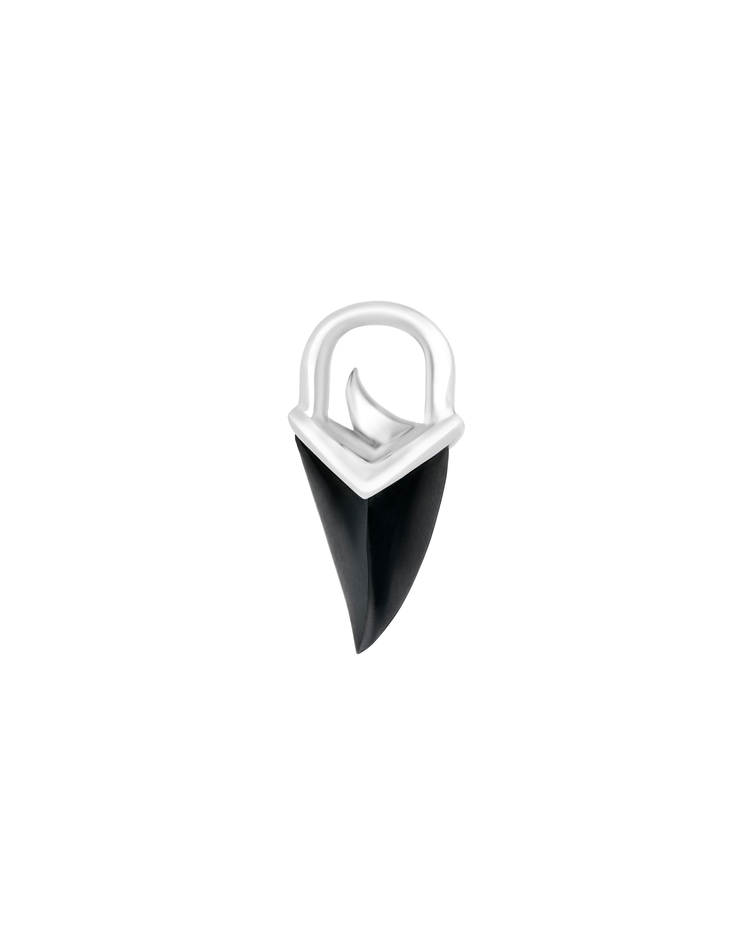 Thorn Addiction Unithorn Earring Charm with Black Onyx in Sterling Silver