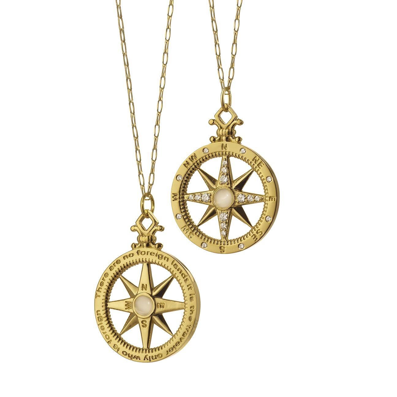 Global Compass Charm (Yellow Gold)