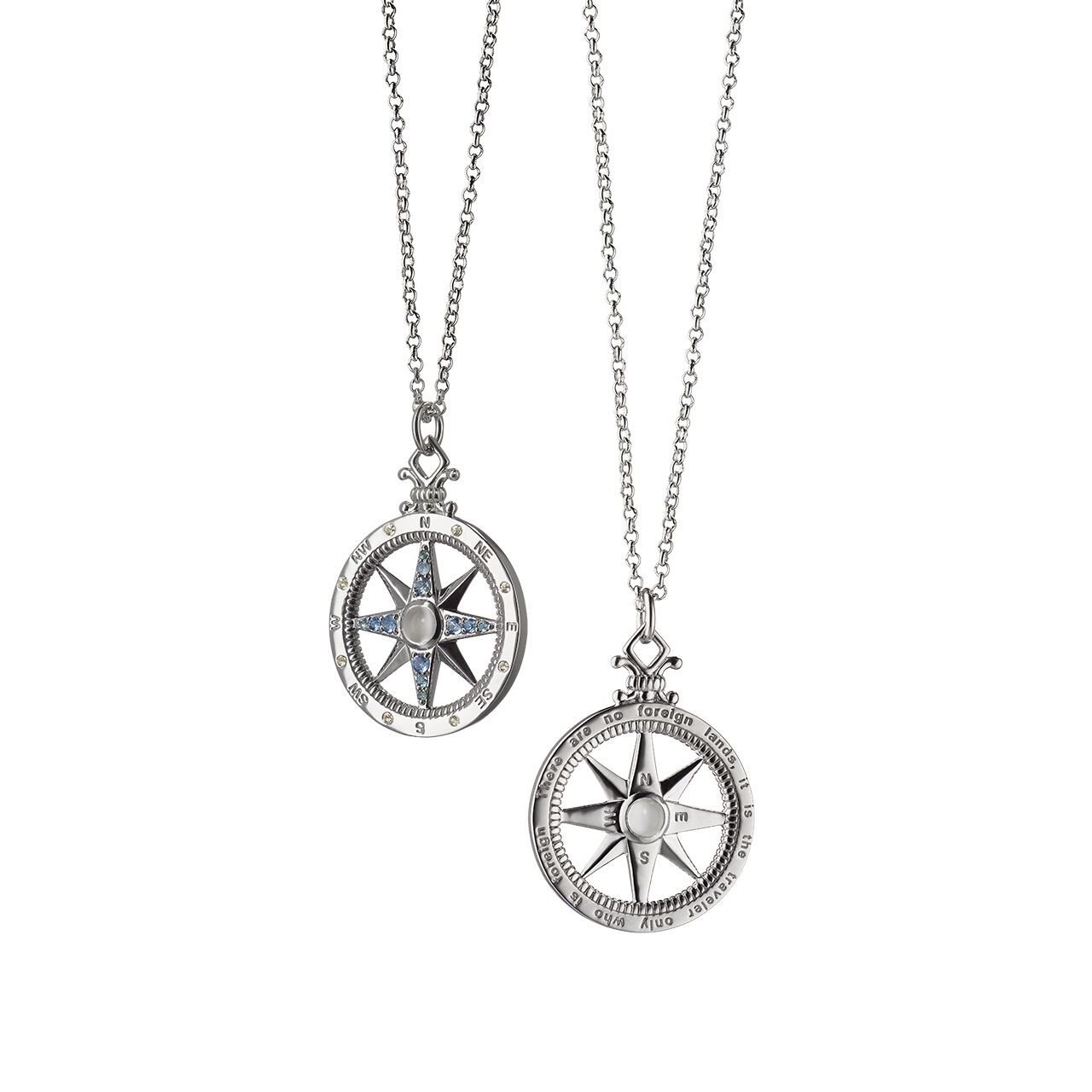 Global Compass Charm (Sterling Silver)