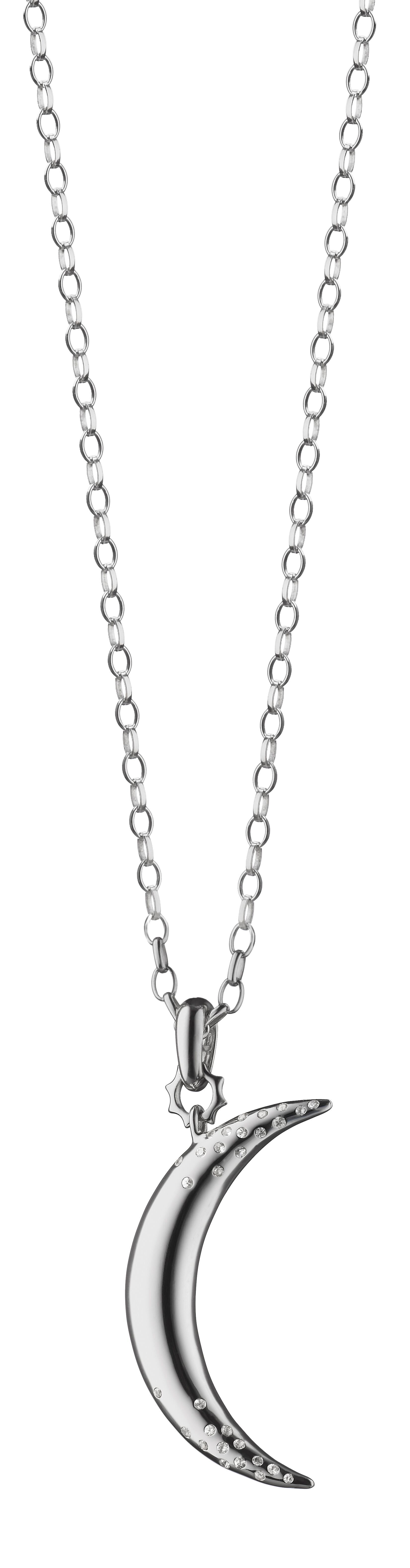 This conversation-starting sterling silver "Dream" crescent moon charm brought to you by Monica Rich Kosann brings unrivaled elegance. It comes with a 32” small belcher chain. “Dream” Crescent Moon Charm