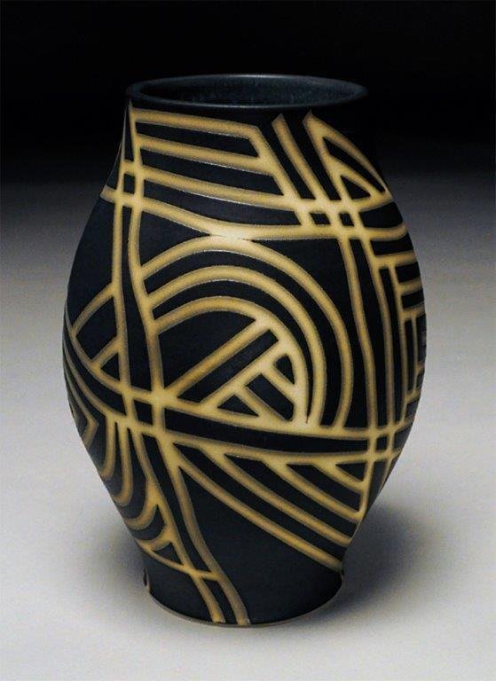 Porcelain Wide Abstract Stripes 9x6.5