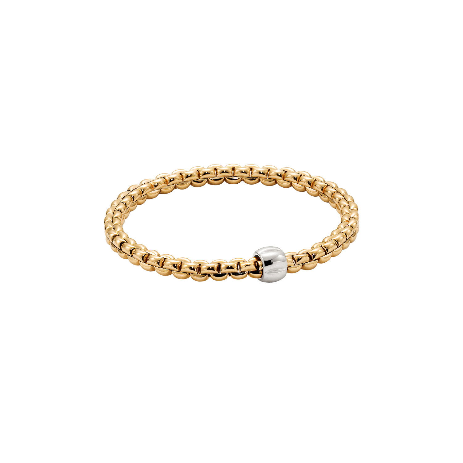 Eka Bracelet in 18kt Yellow Gold with White Gold Element - 5.6mm - Size M