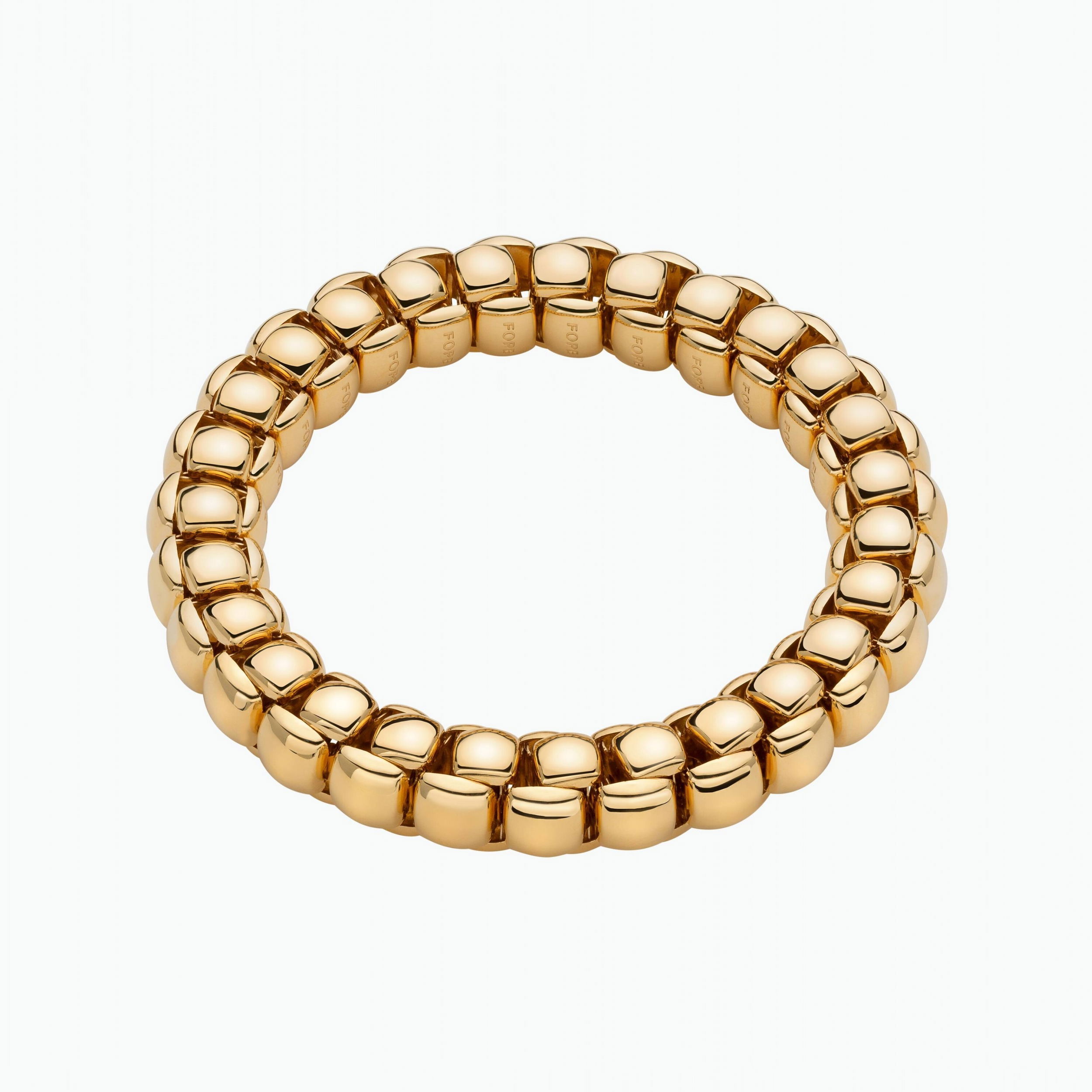 Luna Flex'It Bracelet in 18kt Yellow Gold without diamonds - The bracelet measures 11.3mm wide by 11.0mm deep and is a size extra small, 15cm or 5.90 inches internal circumference. 520BXS-Y Luna Bracelet in 18kt Yellow Gold - 11.3mm - Size XS