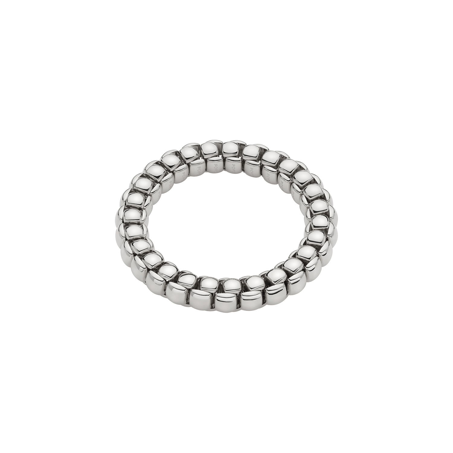Luna Flex'It Bracelet in 18kt White Gold without diamonds - The bracelet measures 11.3mm wide by 11.0mm deep and is a size medium, 17cm or 6.69 inches internal circumference. 520BM-W Luna Bracelet in 18kt White Gold - 11.3mm - Size M