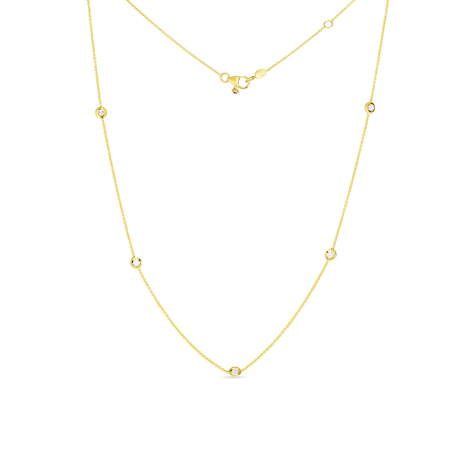 Diamonds by the Inch 5 Station Necklace in 18kt Yellow Gold