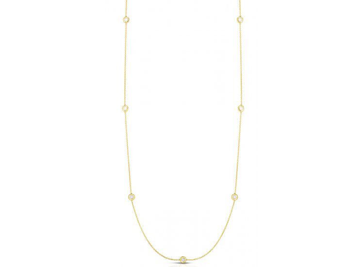Diamonds by the Inch 7 Station Necklace in 18kt Yellow Gold