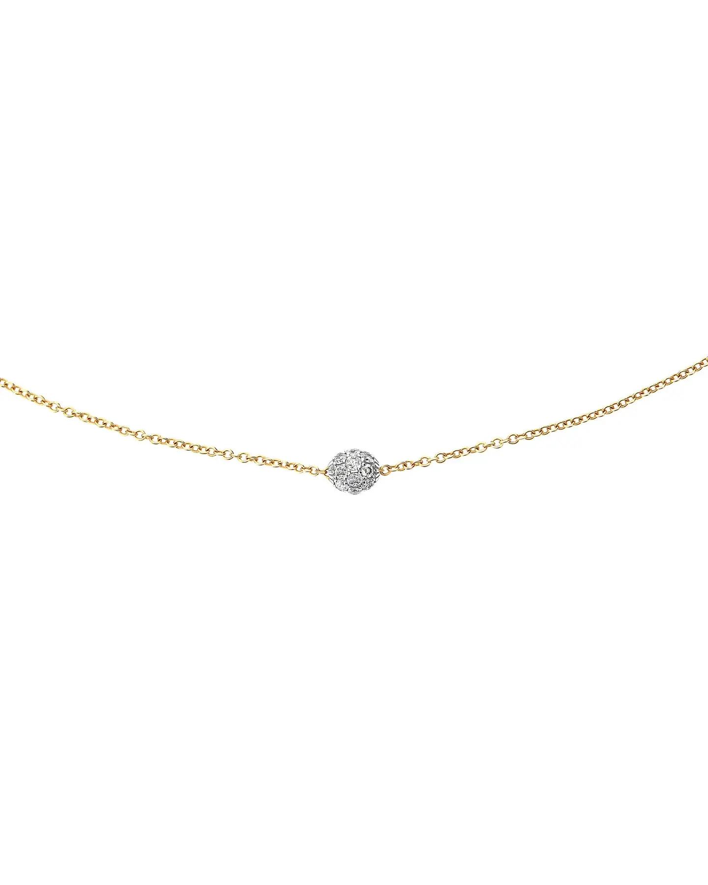 Dancing in the Rain Elite Light Point Necklace with White Diamonds in 18kt Yellow Gold