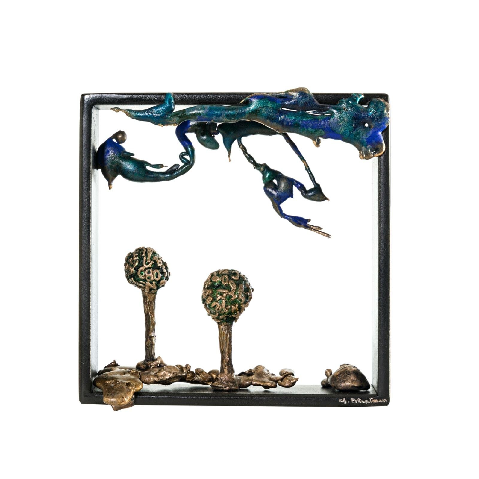 Decoding The Trees - Bronze Wall Sculpture