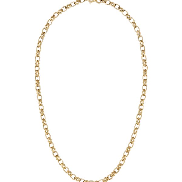 Closeup photo of New Cross Crosslink Chain in 18kt Yellow Gold - 21"