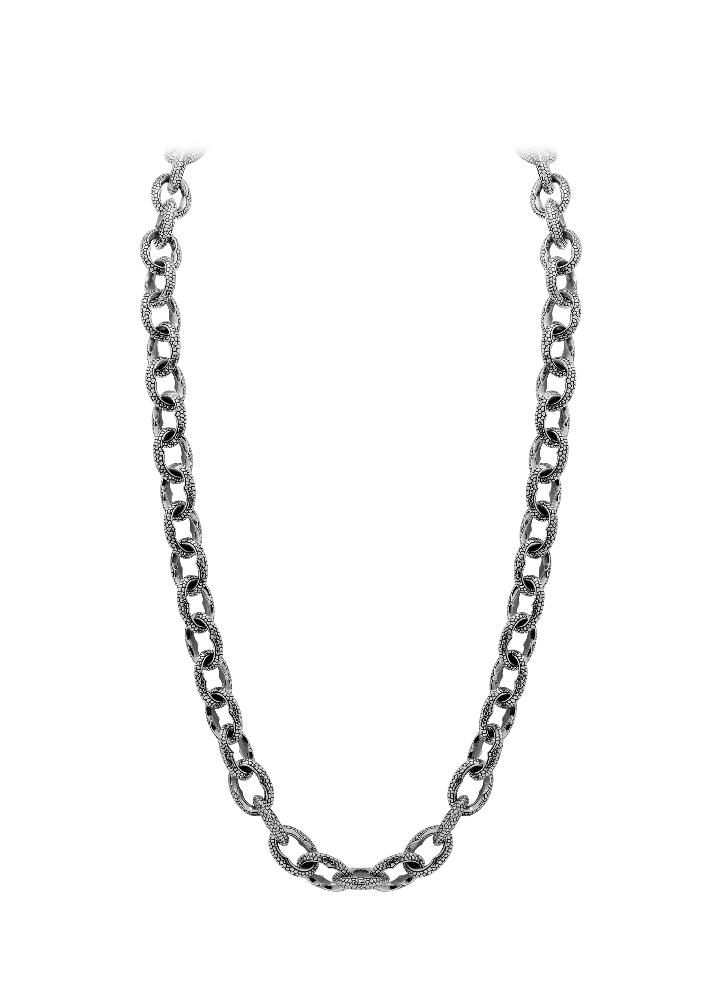 Rayman Chain in Oxidized Sterling Silver - 24"