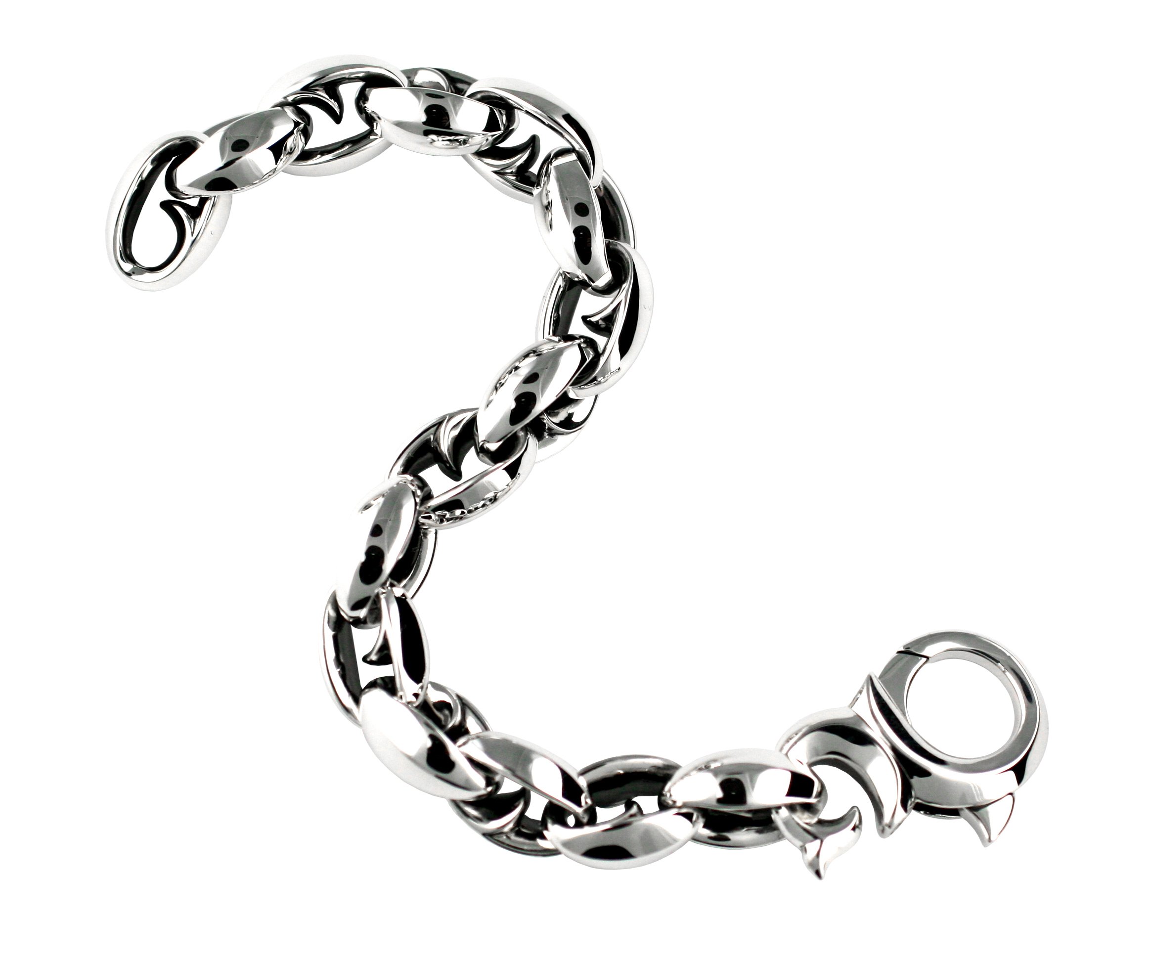 Thorn Addiction Large Oval Bracelet in Sterling Silver - 9"