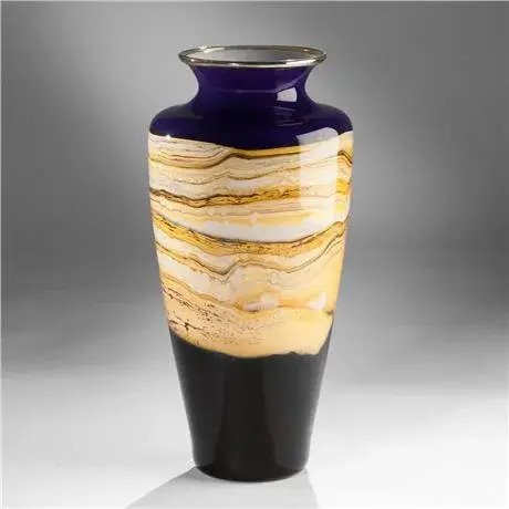 Strata Large Traditional Urn in Amethyst Glass