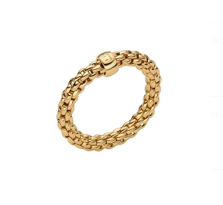 Essentials Narrow Ring with No Stones in 18kt Yellow Gold - M Essentials Narrow Ring with No Stones in 18kt Yellow Gold - M