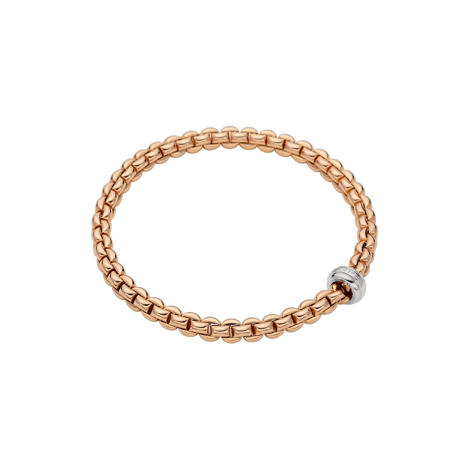 Eka Bracelet in 18kt Rose Gold with White Gold Element - 5.6mm - Size L