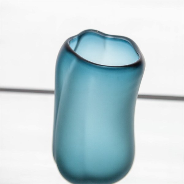 Closeup photo of Steel Blue Tall Vase