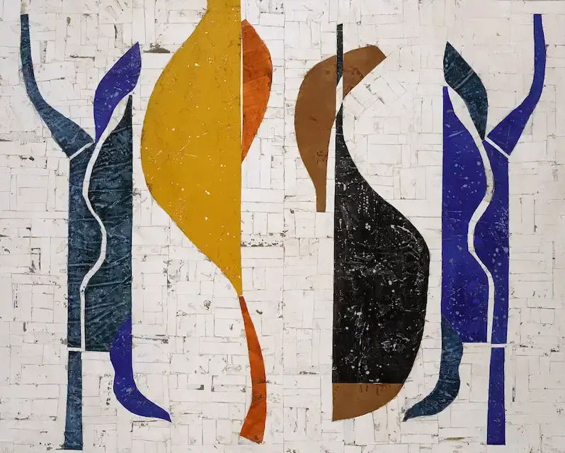 Matisse Inspired by Kathleen Hope - Cement and pigment on wood panel - 60 inches by 48 inches by 2 inches Matisse Inspired