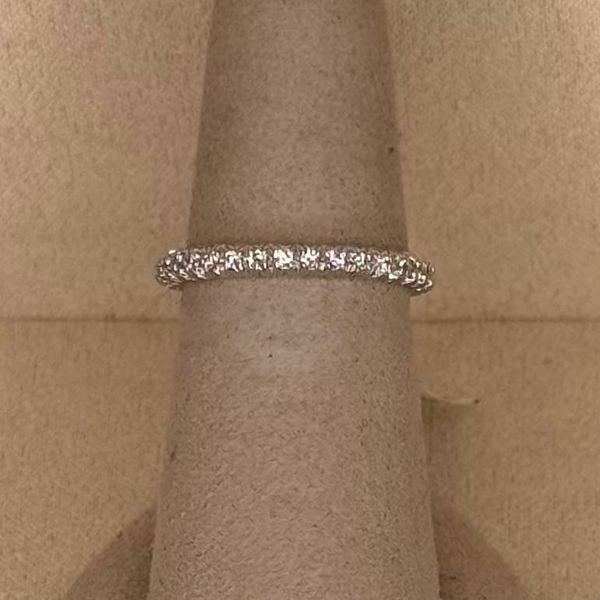 Closeup photo of Arbor Small Eternity Band Ring with 0.34ctw of White Diamonds in 18kt White Gold