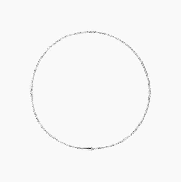 Closeup photo of Cable Necklace on Chain le 27g in 925 Sterling Silver Polished