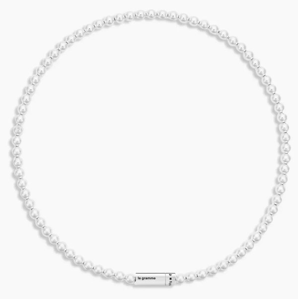 Closeup photo of Pearl Necklace le 51g 925 Sterling Silver Polished