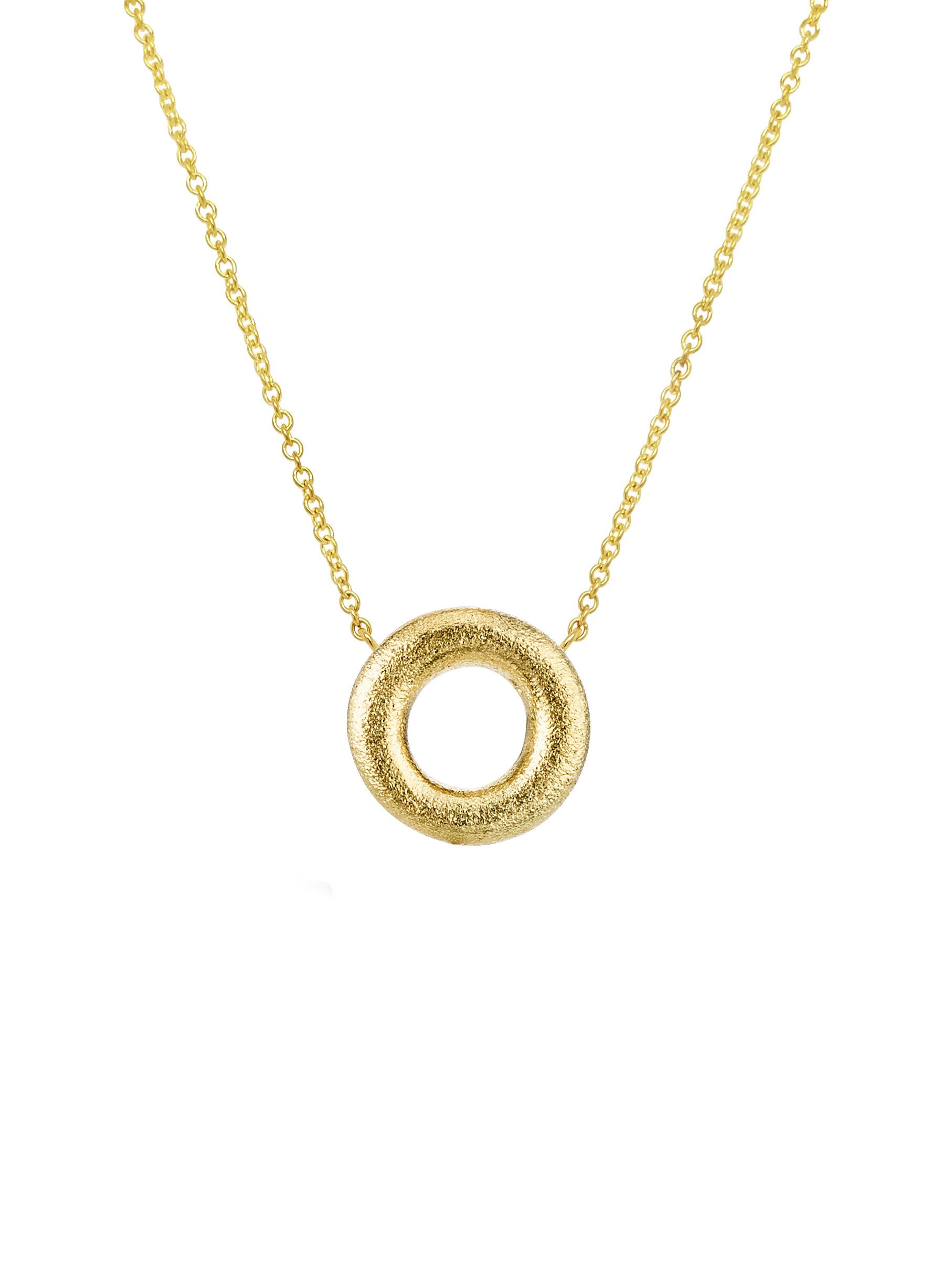 Embrace Ring Pendant in 18kt Yellow Gold - 16-18"