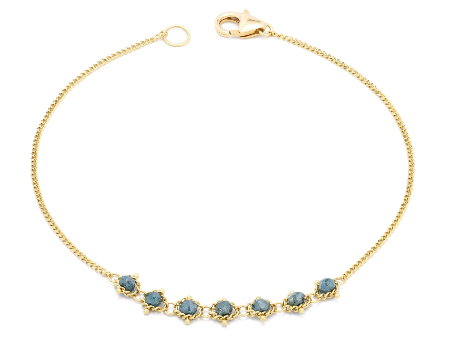 Textile Station Bracelet (Blue Diamond)