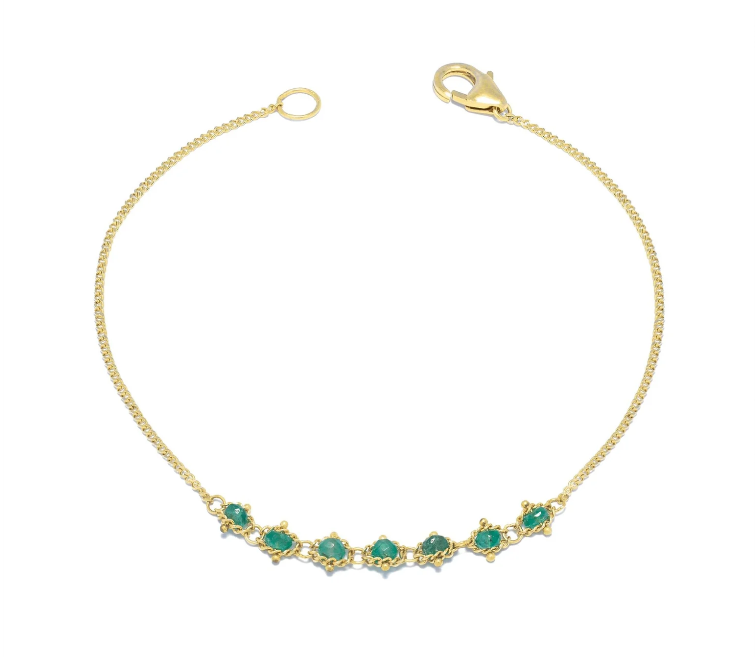 Textile Station Bracelet (Emerald)