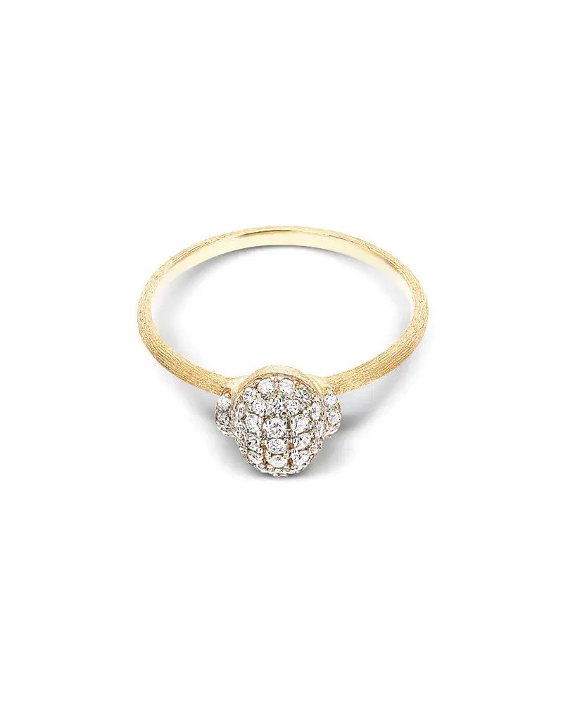 Dancing in the Rain Elite Pave Diamond Pillow Ring in 18kt Yellow Gold