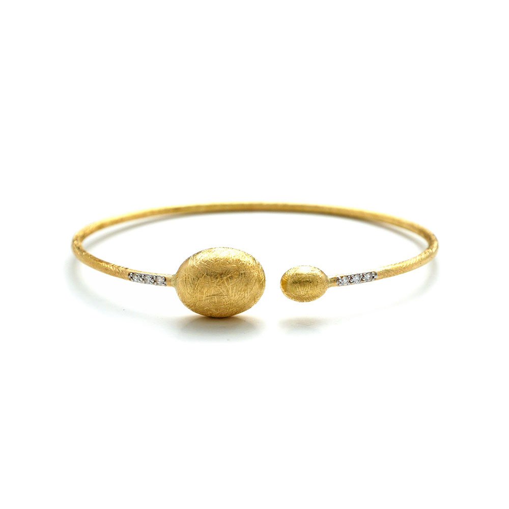 Dancing in the Rain Elite Small and Large Boule Wrap Bracelet with Diamonds in 18kt Yellow Gold
