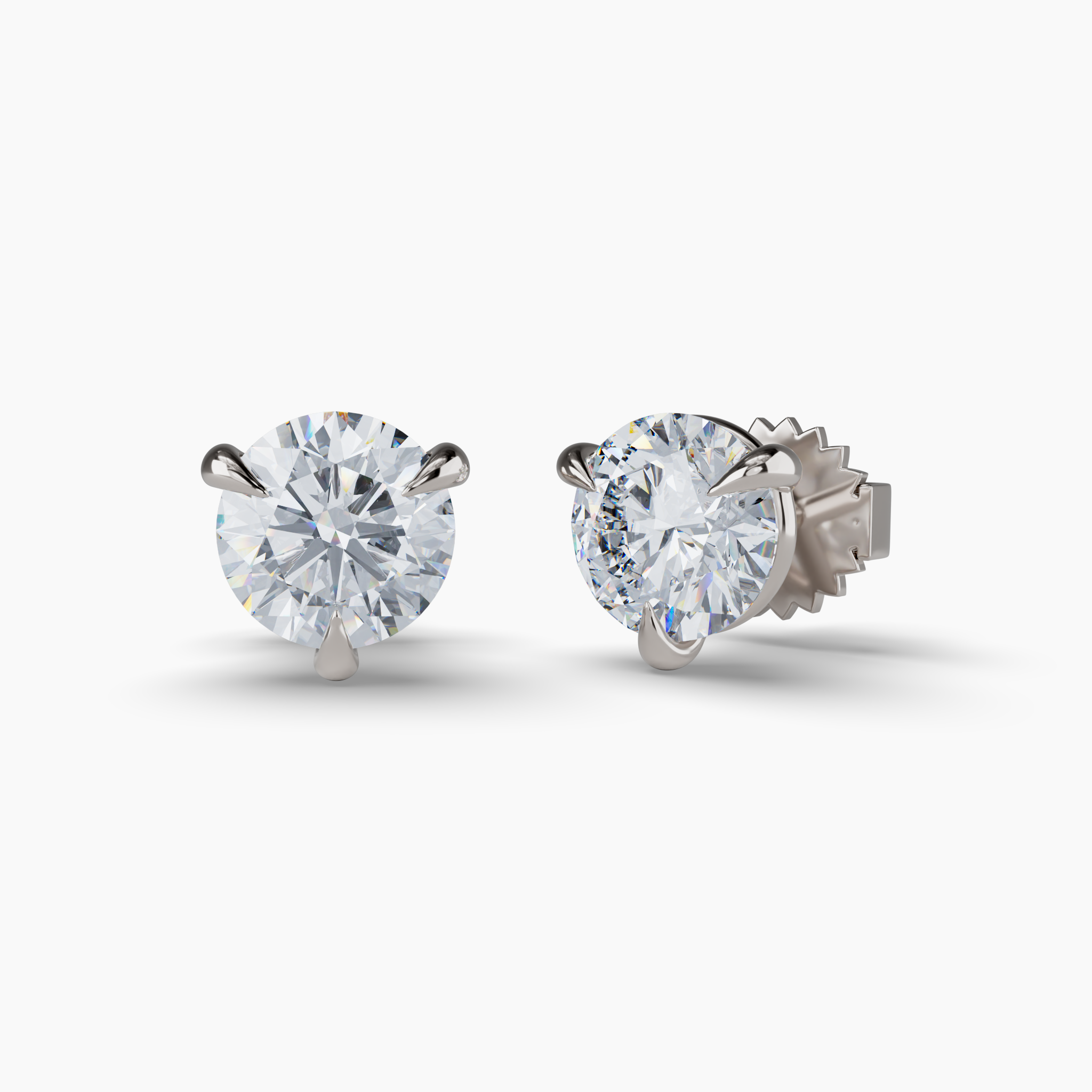 Material: 14K Recycled White GoldDiamonds: 4CTW Round GIA or GCAL Certified Carbon Neutral Lab-Grown Diamonds, F+ VS+Details: Martini Three ProngClosure: Friction BacksSustainability: Recycled Gold and Lab-Grown with Wind and Solar EnergyThe image(s) shown are the four (4) carat variant and are for product style purposes only. Diamond Classics Lab Grown Round Studs (4CT), White Gold