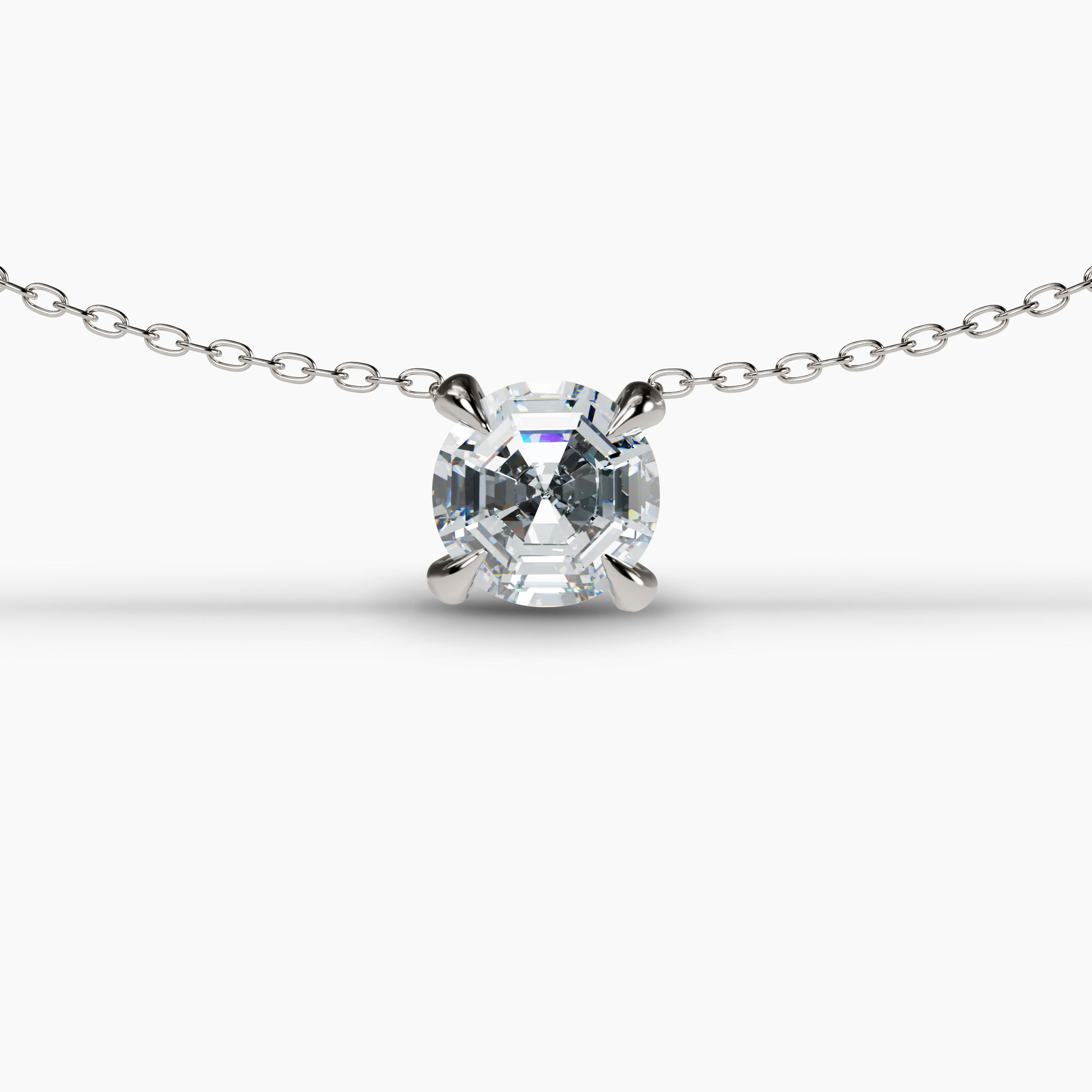 Designed to embody elegance and sophistication, this exquisite pendant features a Soleil cut diamond, delicately set to catch the light at every angle. With its timeless design and undeniable sparkle, our Soleil Solitaire Pendant is more than just jewelry—it's a reflection of your unique style and grace. Soleil 18K WG Round Solitaire Diamond Pendant 3 Carat
