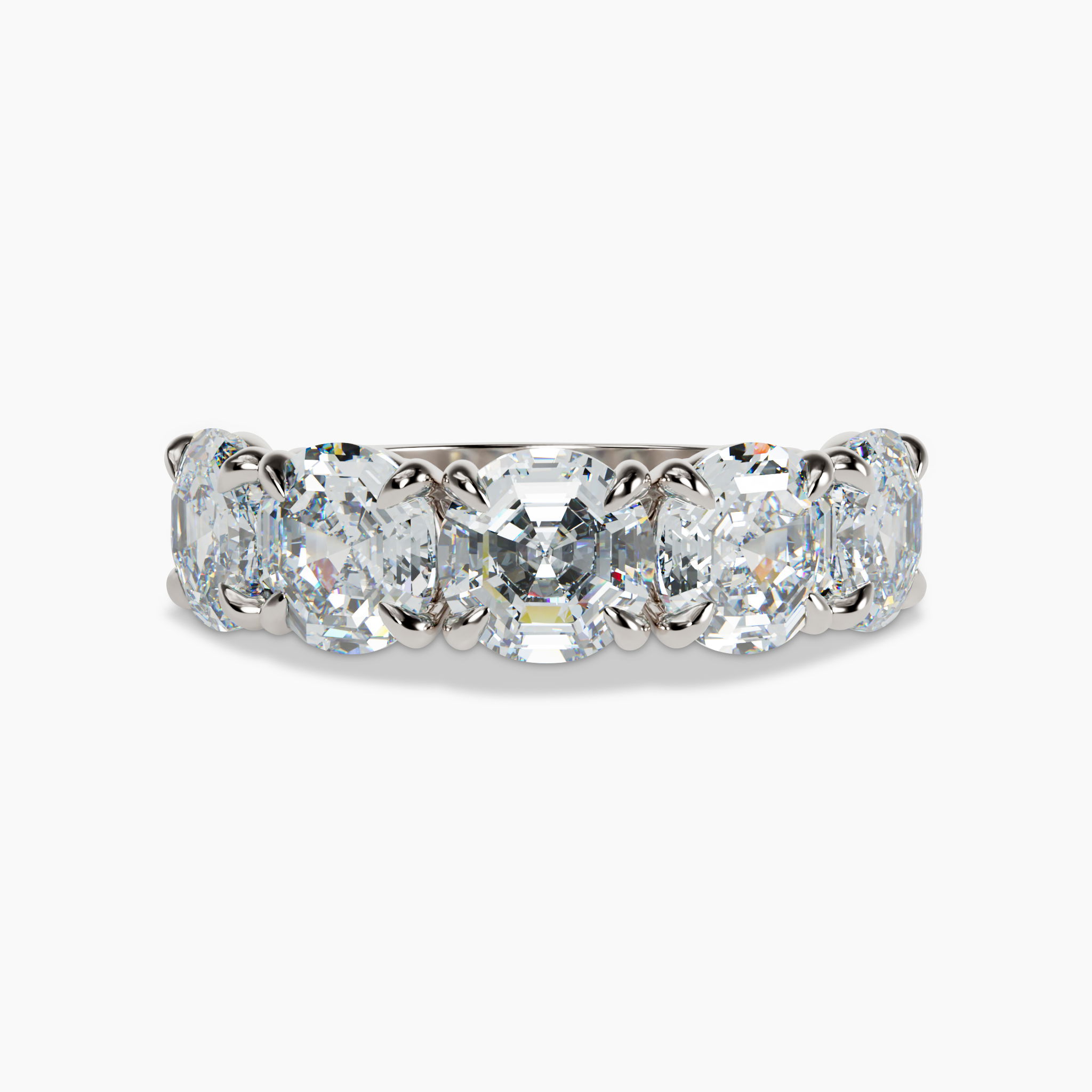 The "5 Soleil Diamond Anniversary Ring" celebrates enduring love and commitment with its exquisite design featuring five radiant sun-inspired diamonds, symbolizing the journey of a cherished relationship. Crafted with precision and adorned with brilliance, this ring is a timeless expression of lasting devotion and joyful milestones. Soleil 5 Round Diamond Anniversary Ring