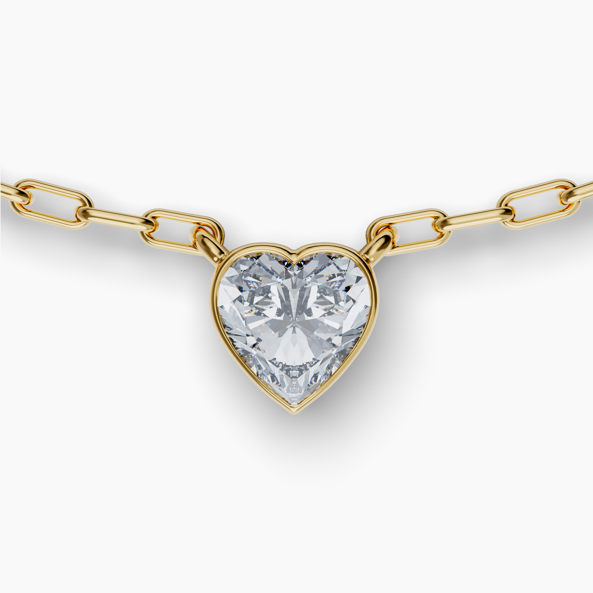Material: 925 Sterling Silver, 18K Yellow Gold Vermeil Stone: 7/8ctw Heart-Shaped Carbon Neutral Lab-Grown Diamond, F+ VS+Details: Signature Purple Lab Diamond Near ClaspChain: Adjustable 16–18"Closure: Lobster ClaspSustainability: Lab-Grown with Wind and Solar Energy Bezel Set Heart Lab Diamond Necklace, Yellow Gold Vermeil