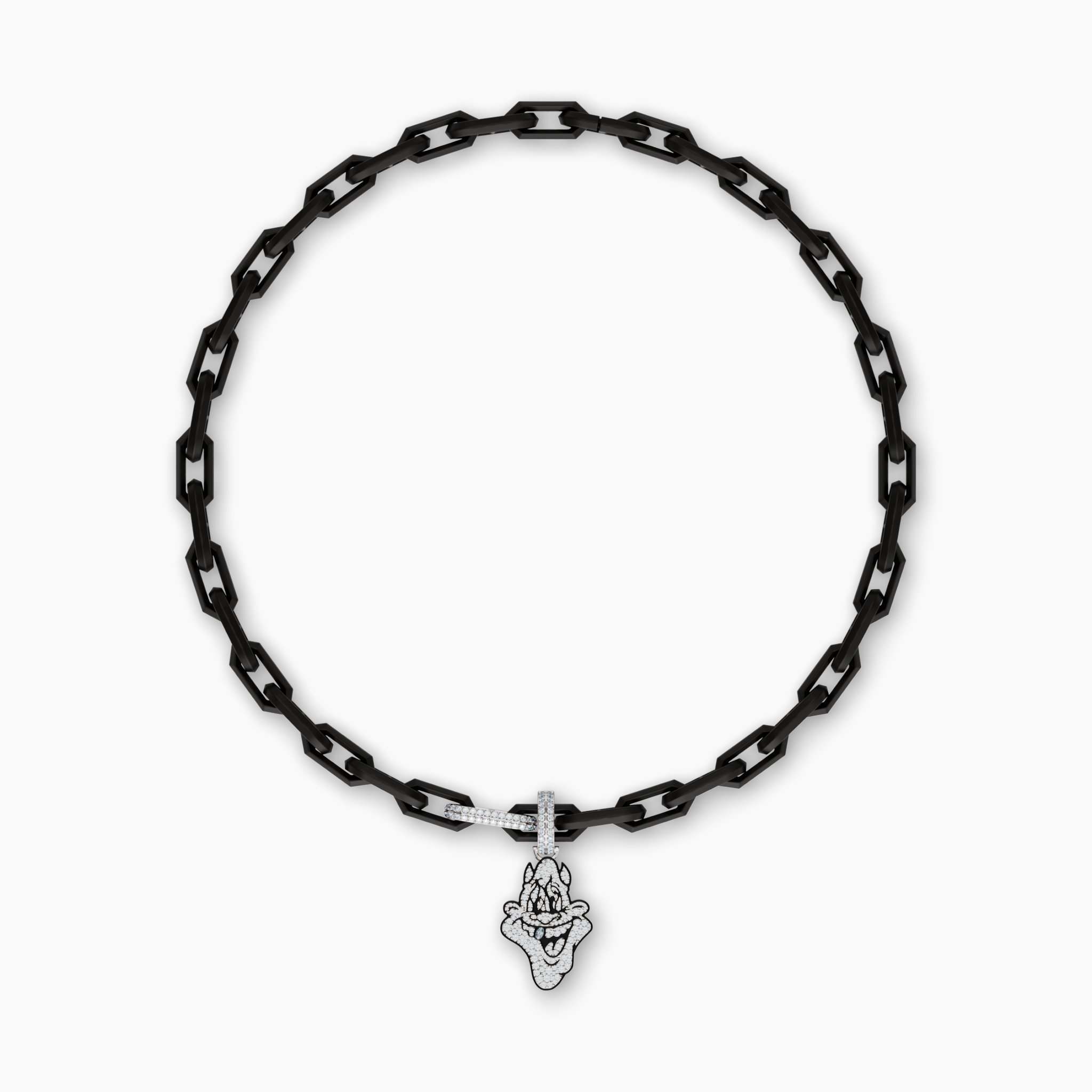 Introducing GRWN By. Shaun Crawford’s “Like Father, Like Son” Collection is where art meets luxury with bold and refined pieces. Lab grown diamonds woven into intricate designs capture a fusion of edge and elegance. Skip Pavé Charm on Legacy Link Necklace, Black