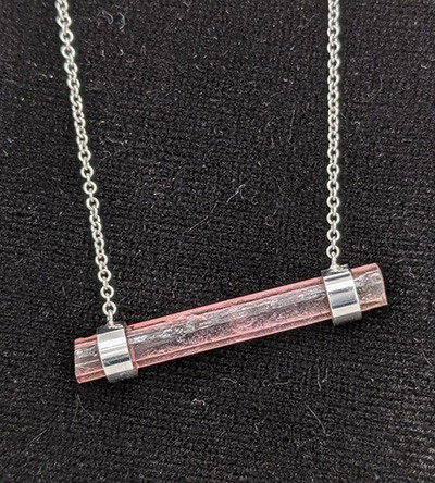 Diamond bar pendant necklace