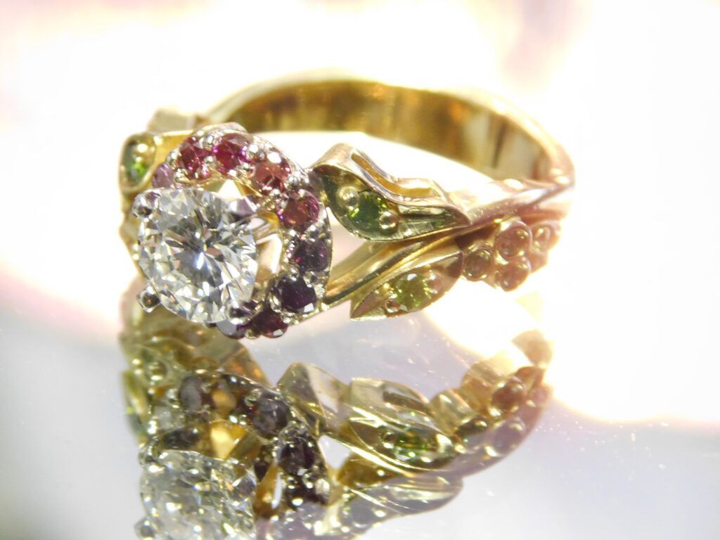 Vintage diamond cluster ring