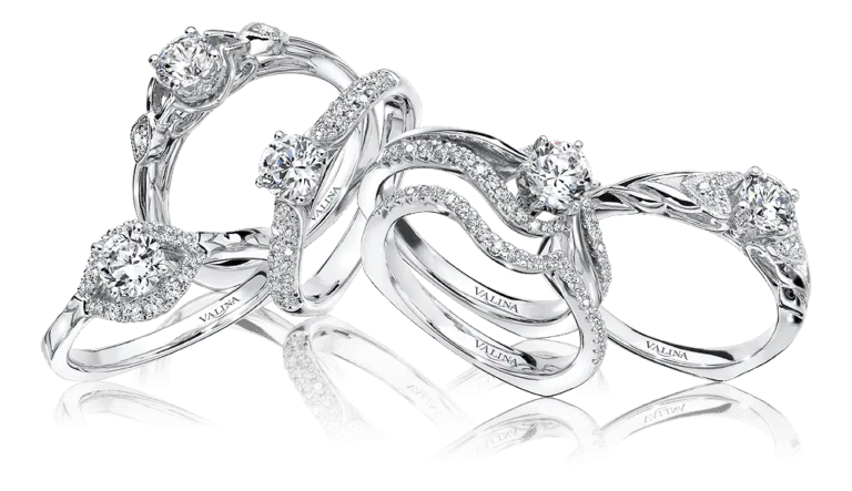 Cluster of Valina diamond engagement rings