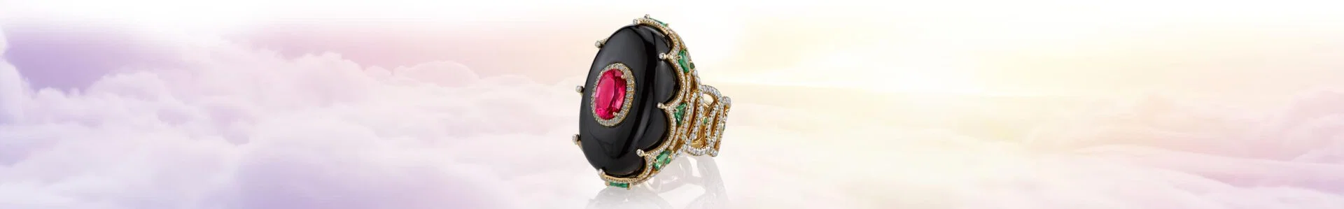 Image of luxury gold gemstone ring jewels by calyn