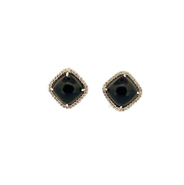 Closeup photo of 18K WG EARRING BLACK ONYX D:0.50CT SI1G