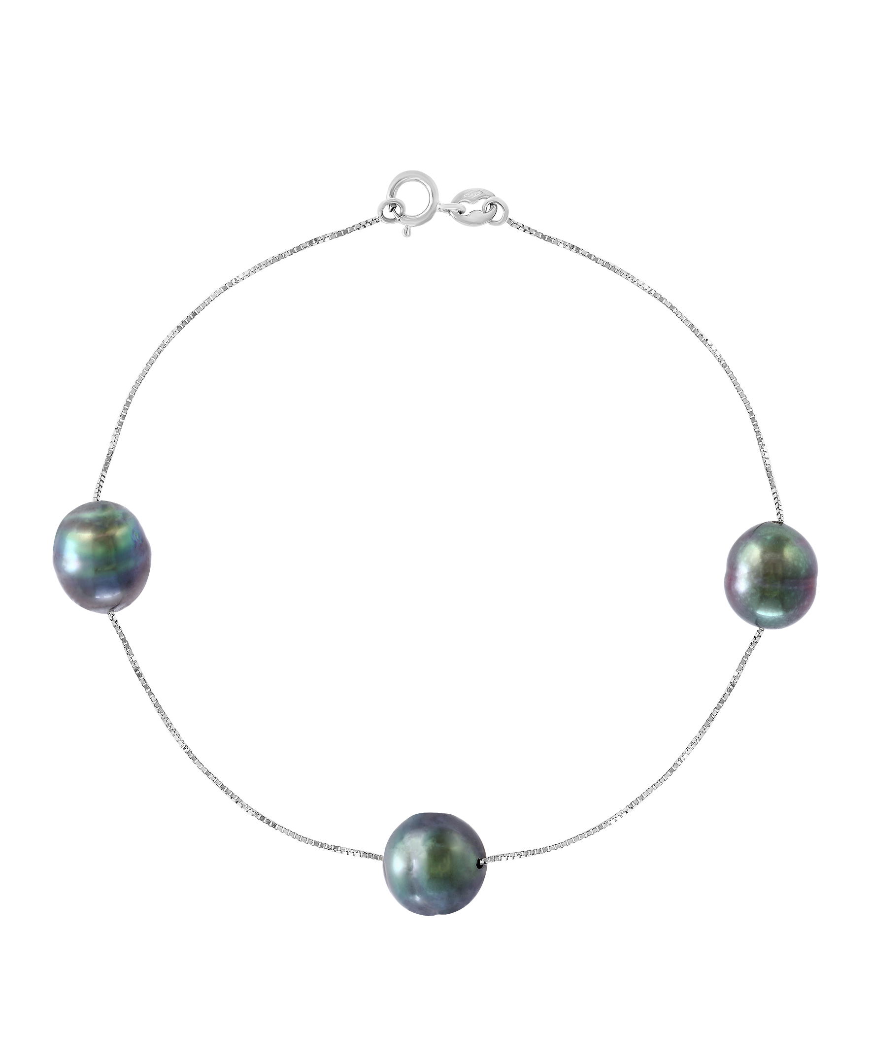 14K WHITE GOLD TAHITIAN PEARL BRACELET