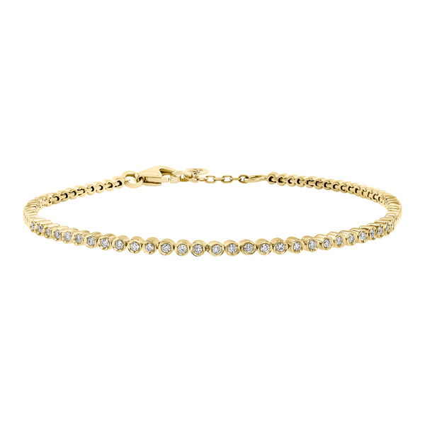 Closeup photo of 14K YELLOW GOLD DIAMOND BRACELET
