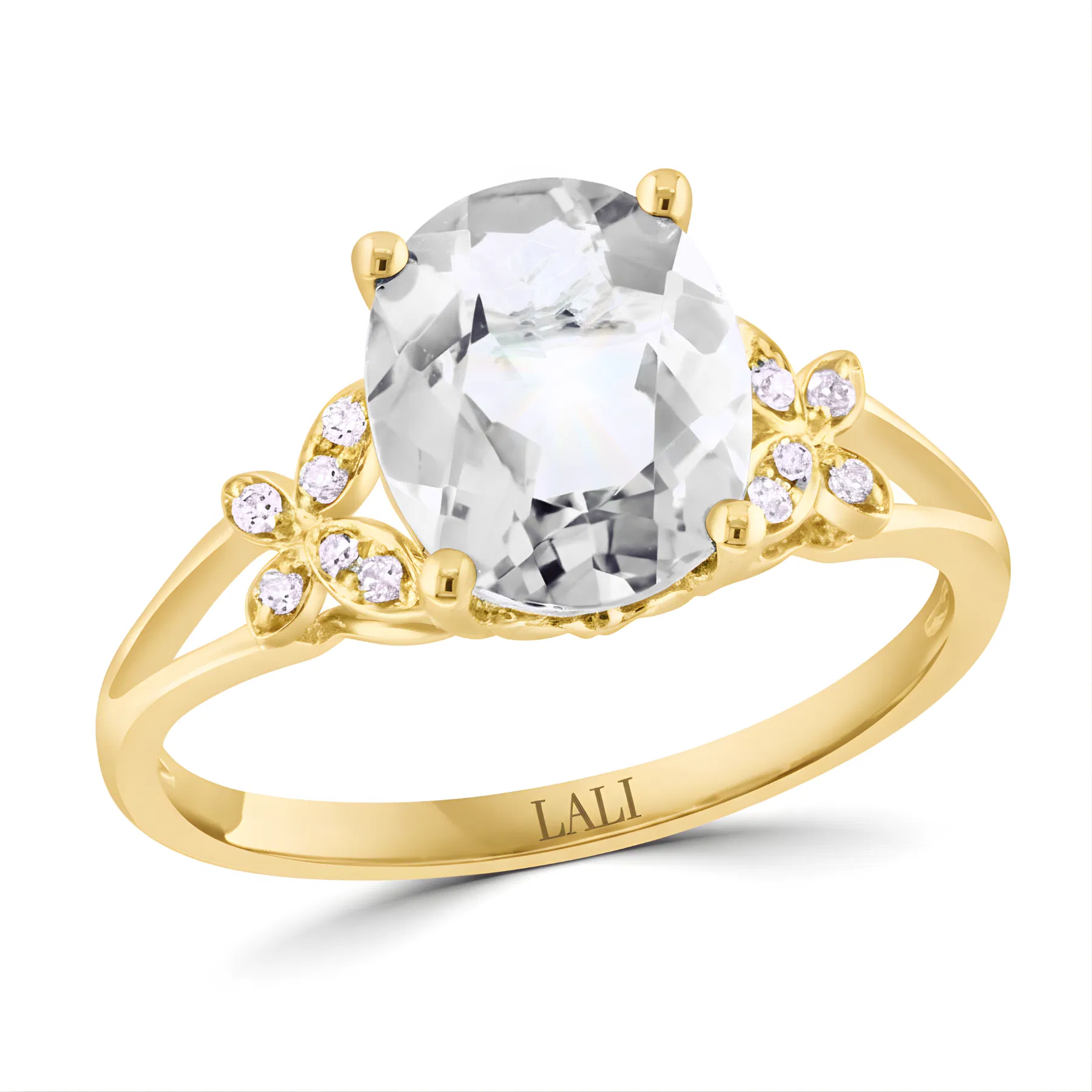 Image of White Topaz Birthstone Jewelry | April Gem Collection by Lali Jewels