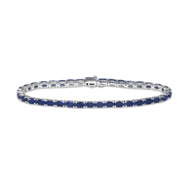 Closeup photo of STERLING SILVER SAPPHIRE BRACELET