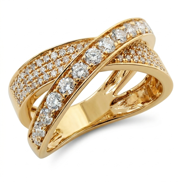 Closeup photo of 14K YELLOW GOLD DIAMOND RING