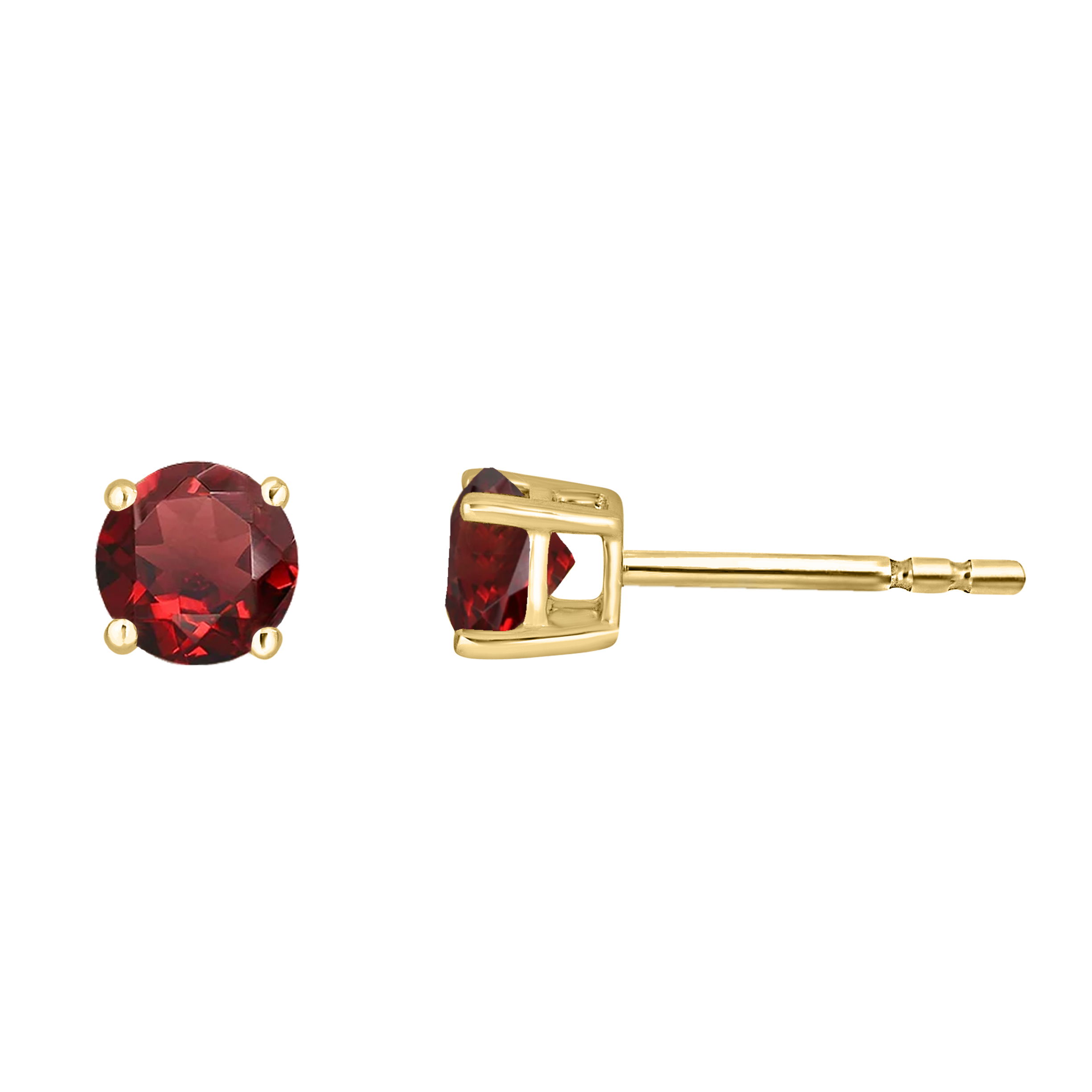 Warm and captivating, these 14K Yellow Gold Garnet Earrings feature 5mm round-cut garnets, cherished for their rich red hue that symbolizes passion, strength, and vitality. Set in radiant 14K yellow gold, the warm golden tones beautifully complement the gemstone’s brilliance, creating a timeless and elegant look.Key Features:- 5mm round-cut garnets- Set in 14K yellow gold- Secure backings for comfort- Timeless and elegant designPlease Note:- Gemstones may be treated to enhance beauty and require special care.- Photos may be enlarged or enhanced for detail.- Carat weights are approximate, with a possible variance of 0.05 carats. 14K YELLOW GOLD GARNET EARRING