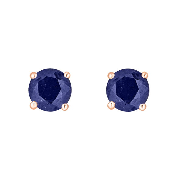 Closeup photo of 14K ROSE GOLD SAPPHIRE EARRING