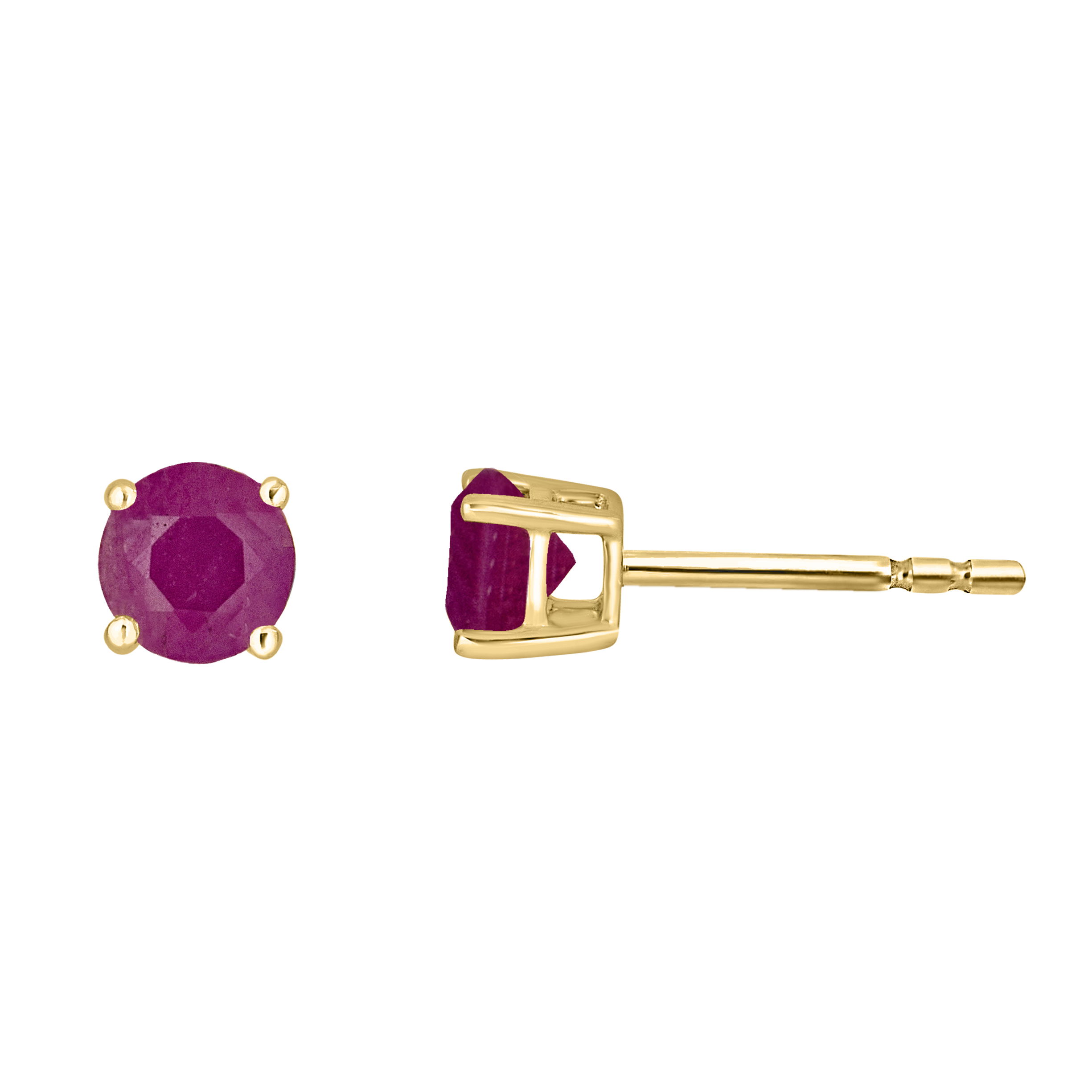 Exuding classic elegance, these 14K Yellow Gold Ruby Earrings are a timeless expression of sophistication and style. Each earring features a vibrant, richly colored ruby, expertly cut to enhance its brilliance and natural allure.Key Features:- Vibrant ruby set in 14K yellow gold- Richly colored, expertly cut ruby- Timeless design for everyday or special occasions- Secure and comfortable backingsPlease Note:- Gemstones may be treated to enhance beauty and require special care.- Photos may be enlarged or enhanced for detail.- Carat weights are approximate, with a possible variance of 0.05 carats. 14K YELLOW GOLD RUBY EARRING