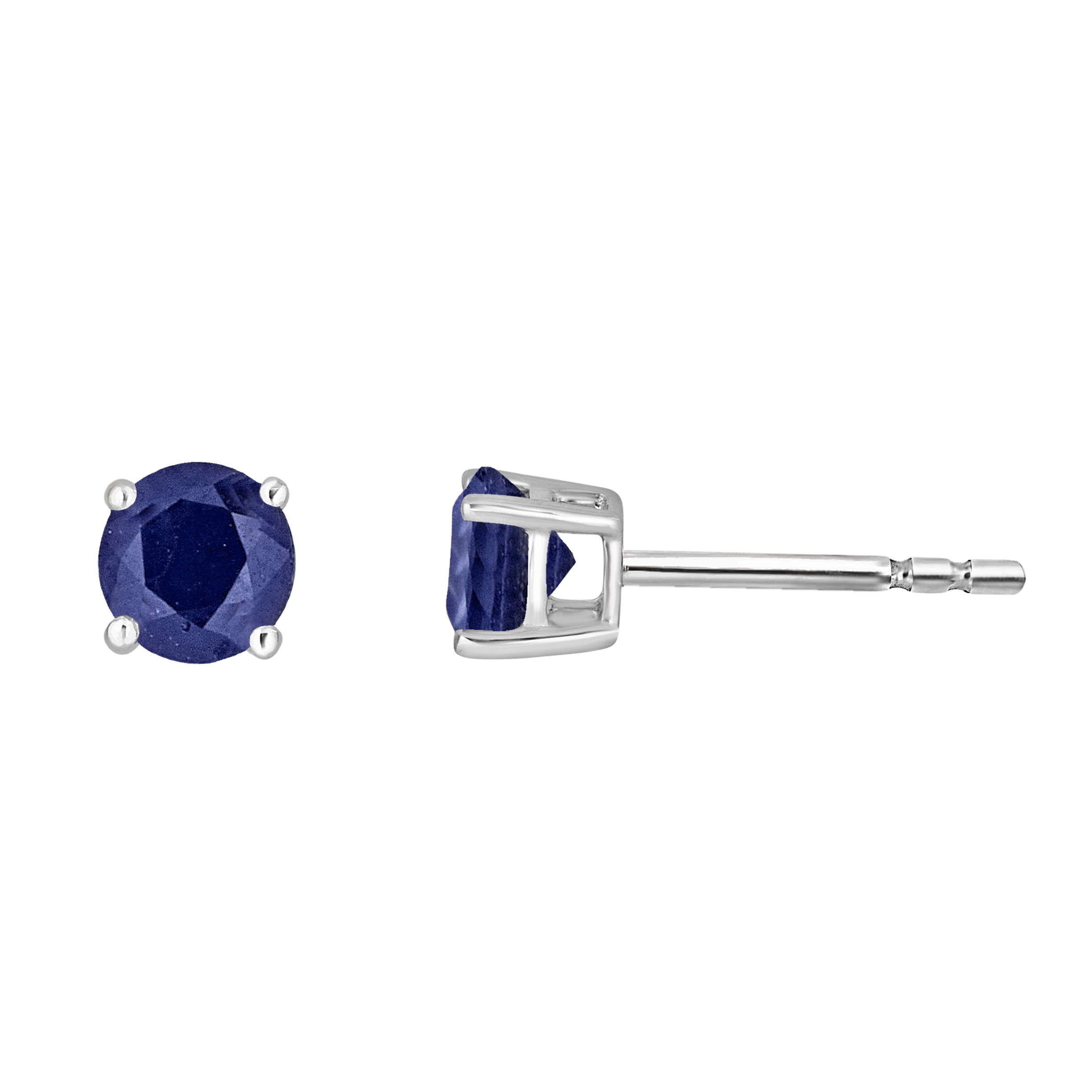 14K WHITE GOLD SAPPHIRE EARRING