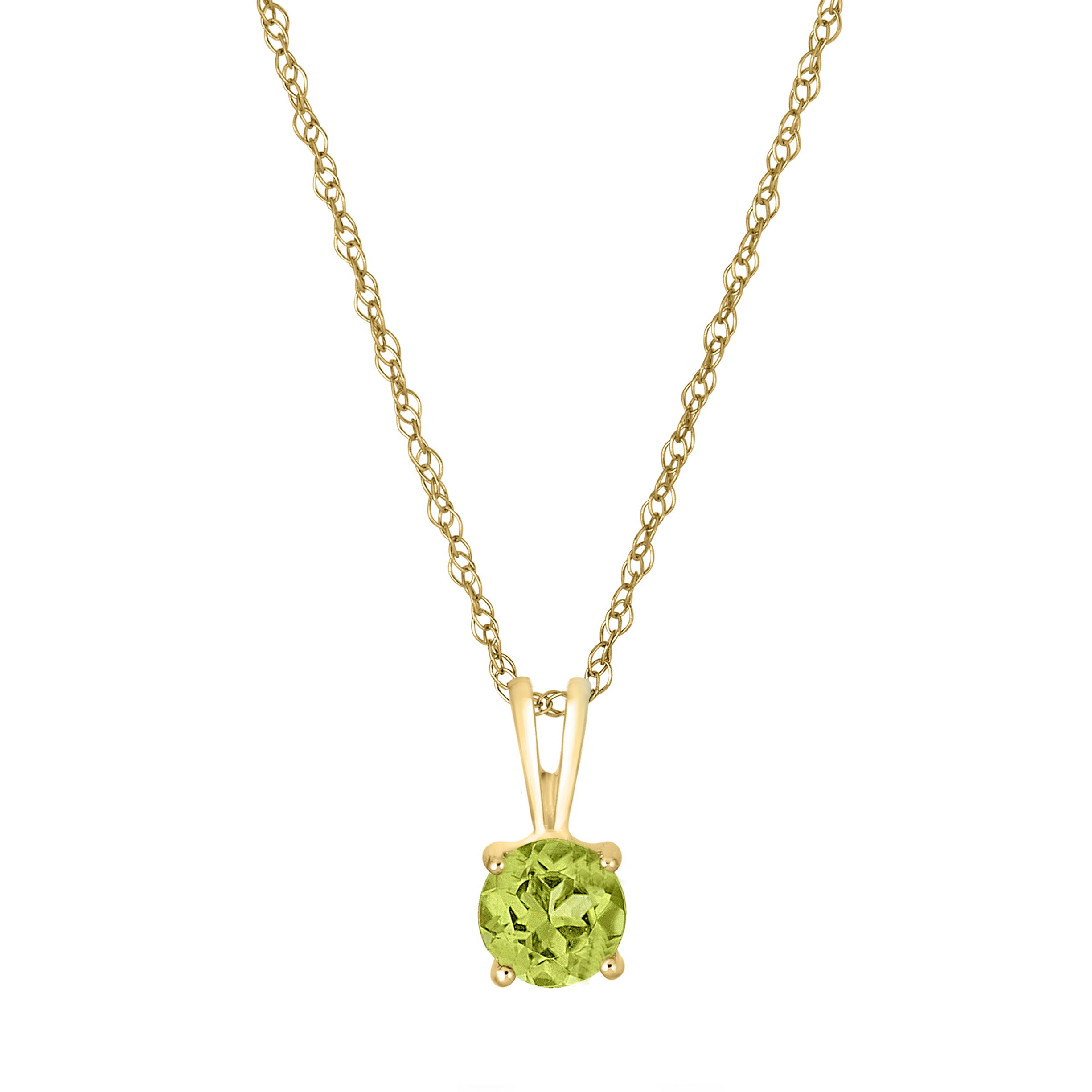 This 14K Yellow Gold Peridot Pendant with Chain features a stunning peridot gemstone, glowing with vibrant green hues. The warm yellow gold setting beautifully complements the brightness of the peridot, creating a radiant contrast.Key Features:- Stunning peridot gemstone- Set in 14K yellow gold- Includes a matching chain- Adds a fresh, elegant touch to any ensemblePlease Note:- Gemstones may be treated to enhance beauty and require special care.- Photos may be enlarged or enhanced for detail.- Carat weights are approximate, with a possible variance of 0.05 carats. 14K YELLOW GOLD PERIDOT PENDANT WITH CHAIN